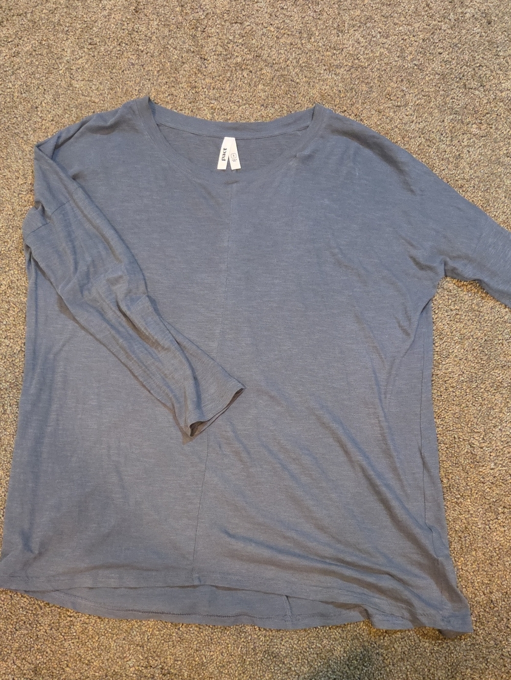 Pact Women's Slate Blue Long Sleeve Top